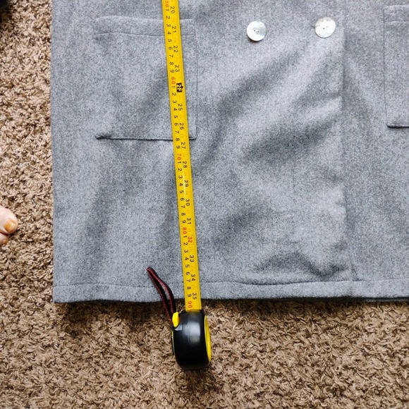 Gray Double Breasted Coat Oversized Pockets Minimalist size XXL New condition - Picture 5 of 5